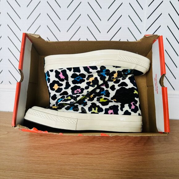 Rare Converse Chuck 70 Hi 6.5 Womens Shoes Animal Print Leopard Sneakers 572369C - Picture 11 of 13